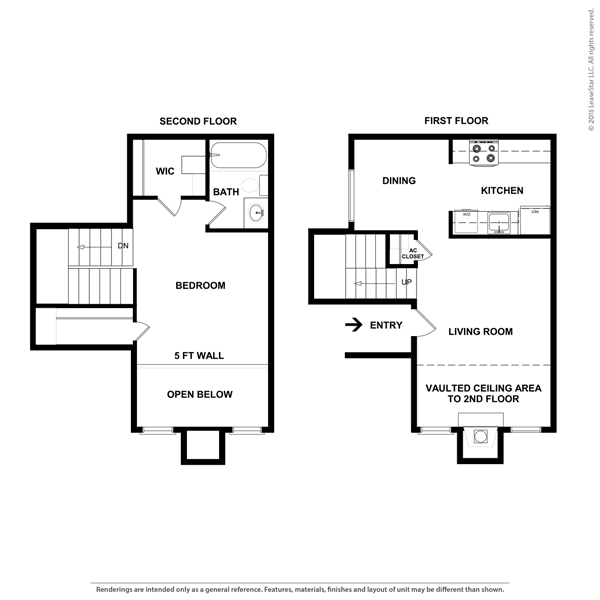 One Bed, One Bath, 809 sq ft