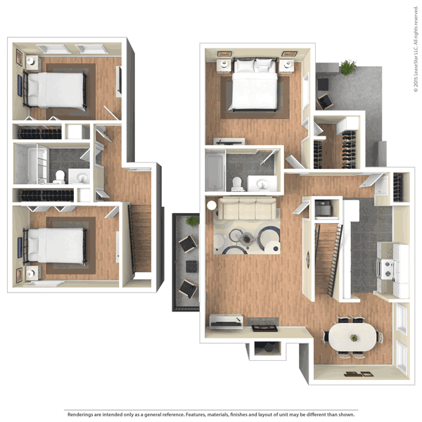 Three Bed, Two Bath, 1323 sq ft