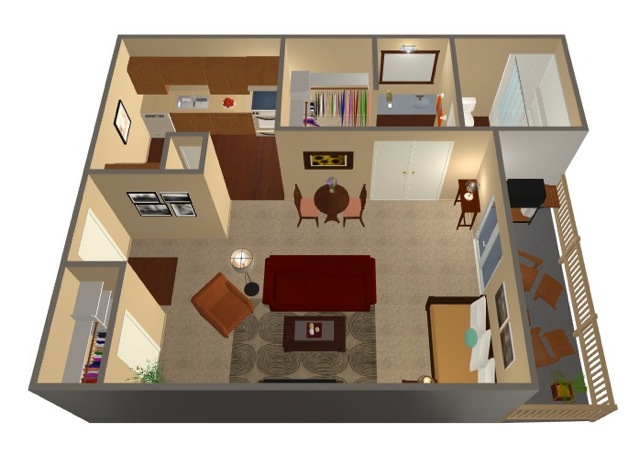 Studio, 414 sq ft